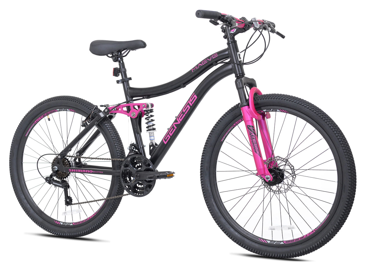Kent Genesis Maeve Mountain Bike, 26" Wheels, Adults Ages 13+, Black and Pink - Product image 2