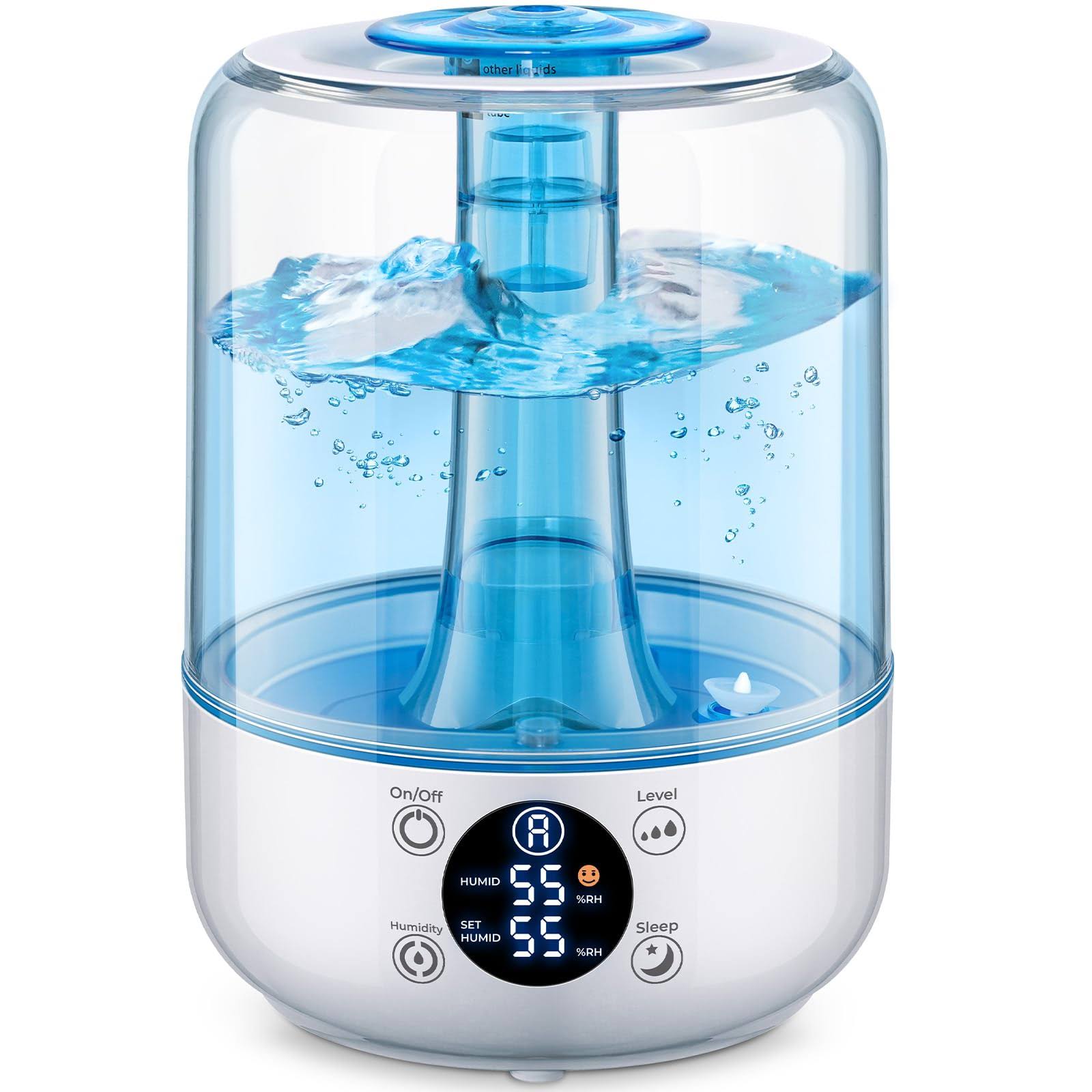 HiLife Humidifiers for Bedroom, 3L Ultrasonic Cool Mist Humidifiers for Home Baby Nursery & Plants - Product image 1