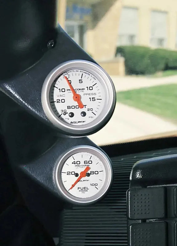10100 Auto Meter Products Dual Gauge Pod Pillar