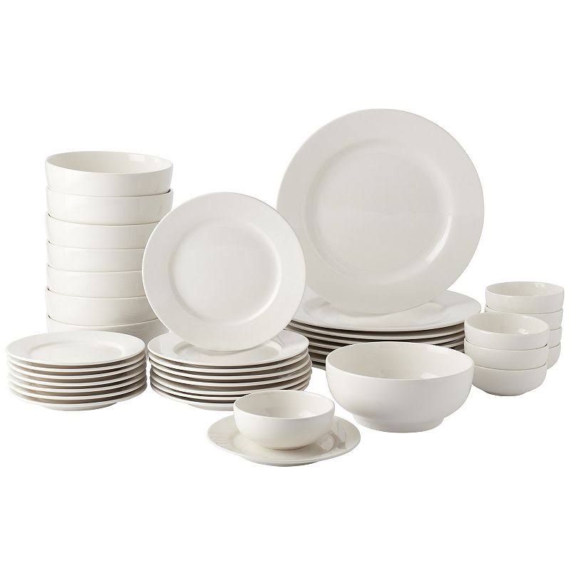 Food Network 40 Pc. Dinnerware Set, White, 40 Pcs 8 - Product image 1