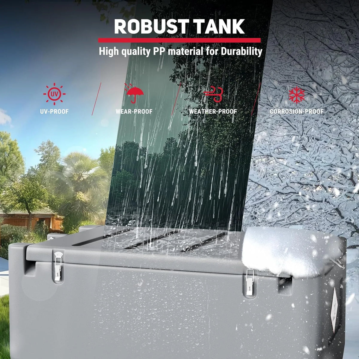 Fuel Transfer Tank, 50 Gallon for Gasoline & Diesel, Gas Tank with 10.6 GPM Fast Flow Rate 12V DC Transfer - Product image 15