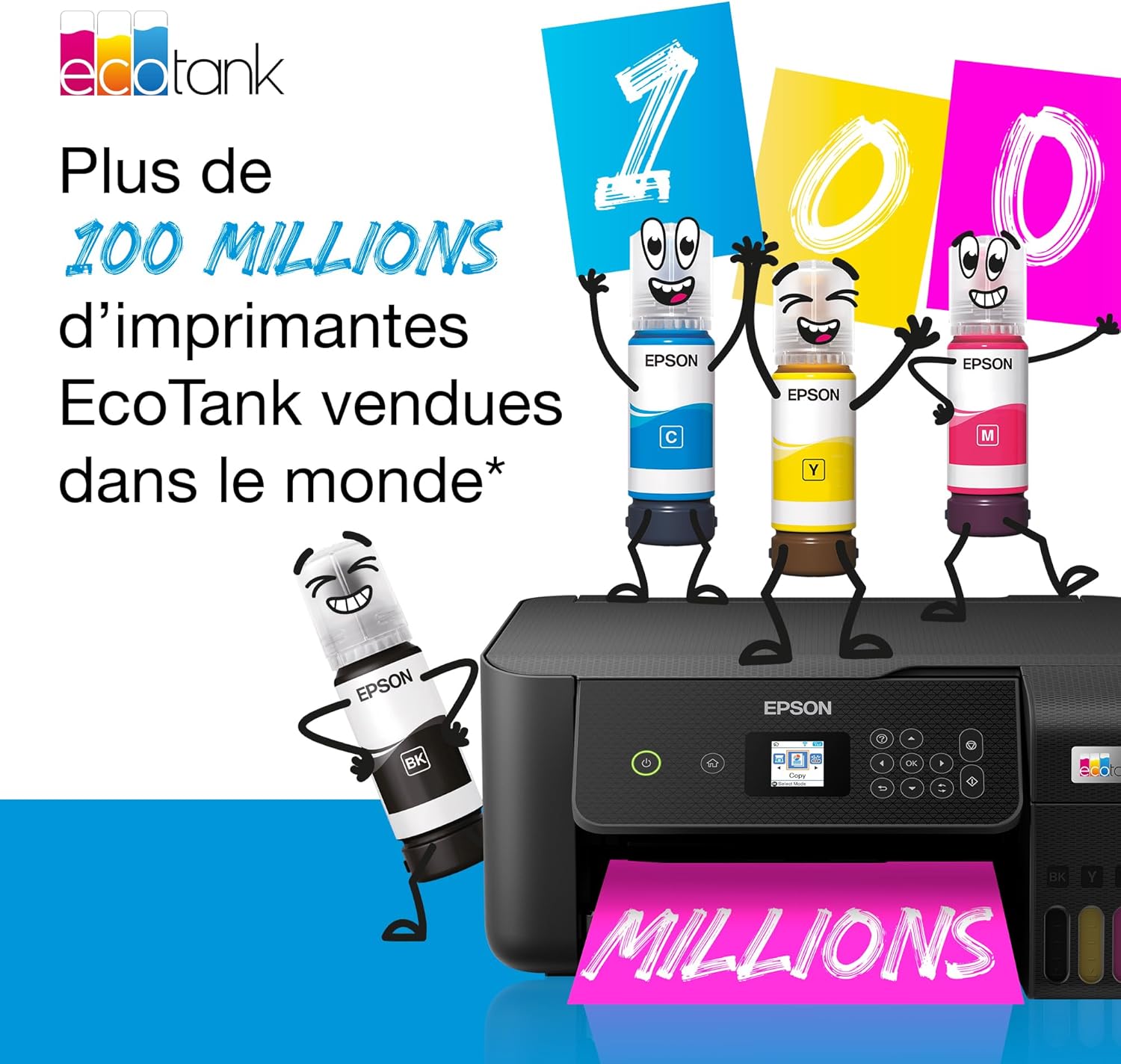 EcoTank ET-4800 Wi-Fi A4 multifunction printer equipped with ink tanks, with up to 3 years of ink included