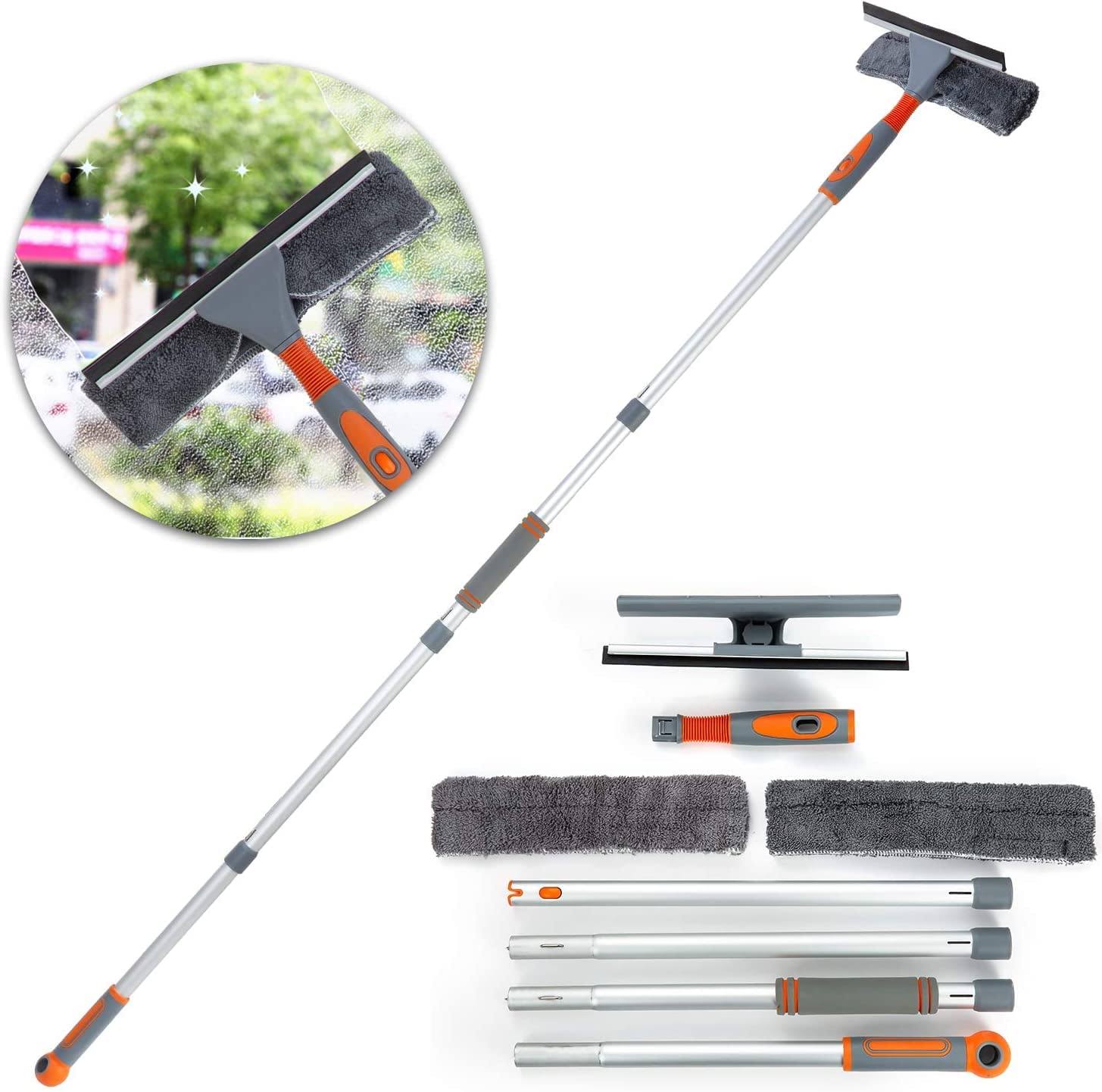 LOMIDA Professional Window Squeegee Cleaner, 2 in 1 Shower Squeegee with Extension Pole - Product image 1