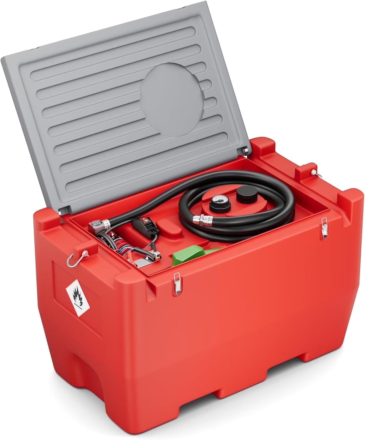Fuel Transfer Tank, 50 Gallon for Gasoline & Diesel, Gas Tank with 10.6 GPM Fast Flow Rate 12V DC Transfer - Product image 1