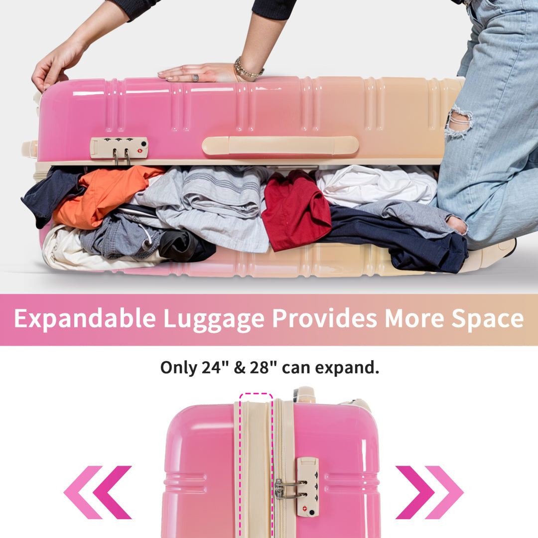 3 Piece Luggage Sets, Hard Shell Suitcase 20/24/28 in with TSA Lock and Spinner Wheels - Product image 13