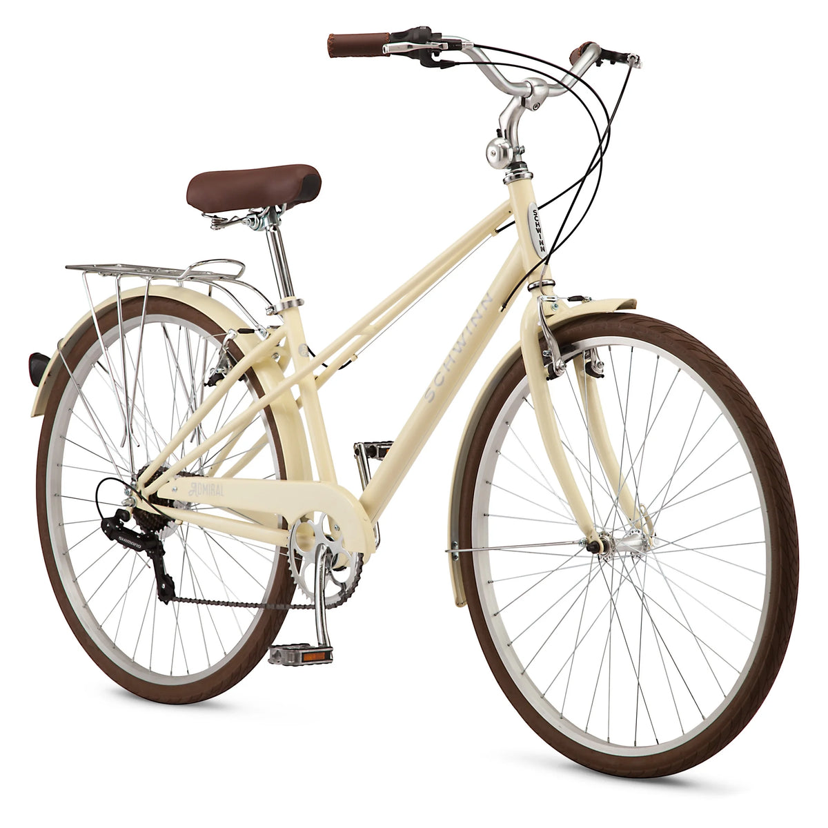 Schwinn Admiral 700c Adult Hybrid Bike, 7 Speed, Unisex Bike, Cream - Product image 2