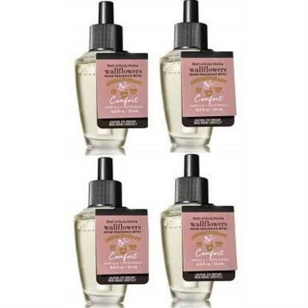 Bath and Body Works 4 Pack Aromatherapy Comfort Vanilla & Patchouli Wallflower Fragrance Refill 0.8 oz - Product image 1