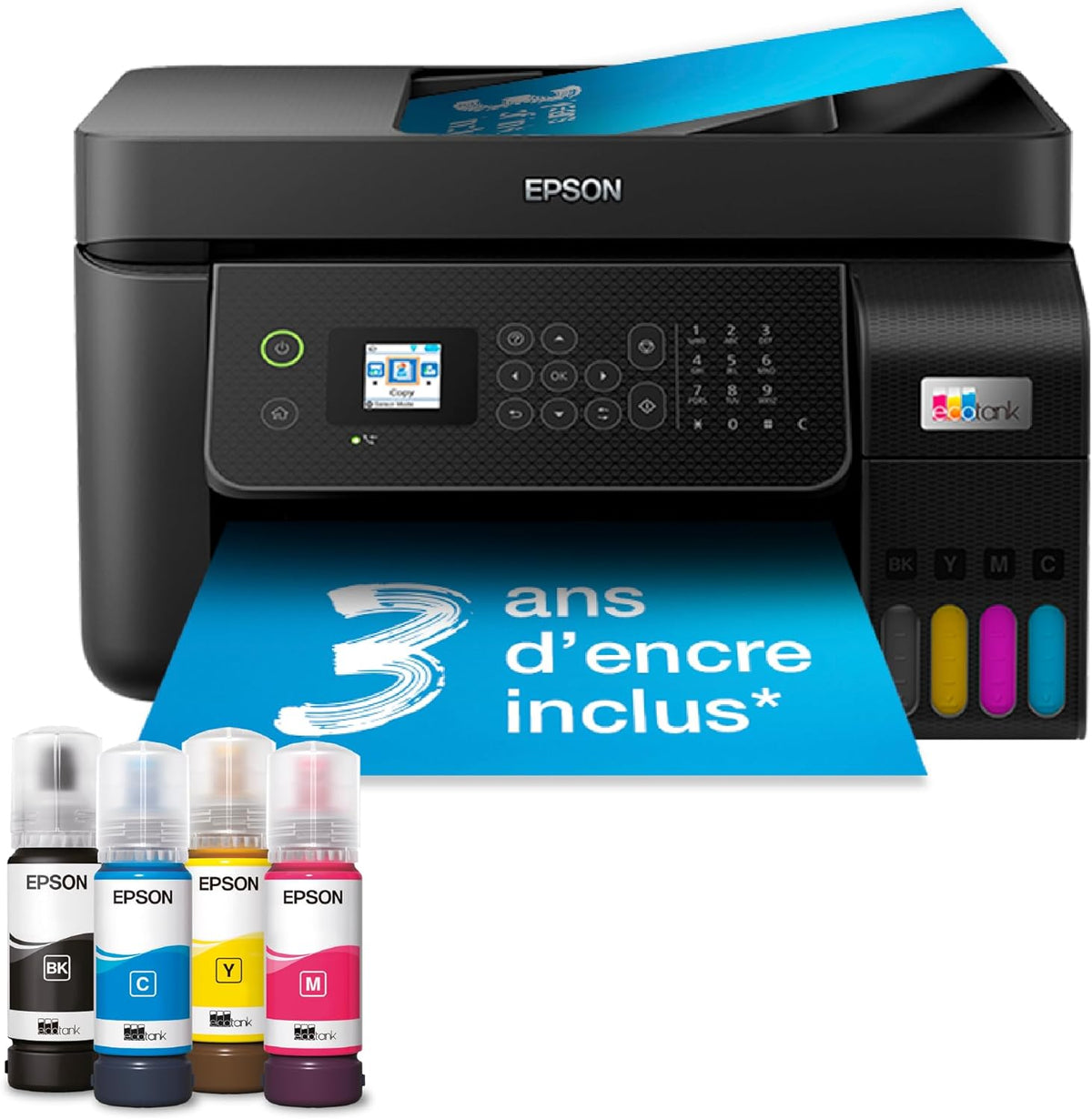 EcoTank ET-4800 Wi-Fi A4 multifunction printer equipped with ink tanks, with up to 3 years of ink included