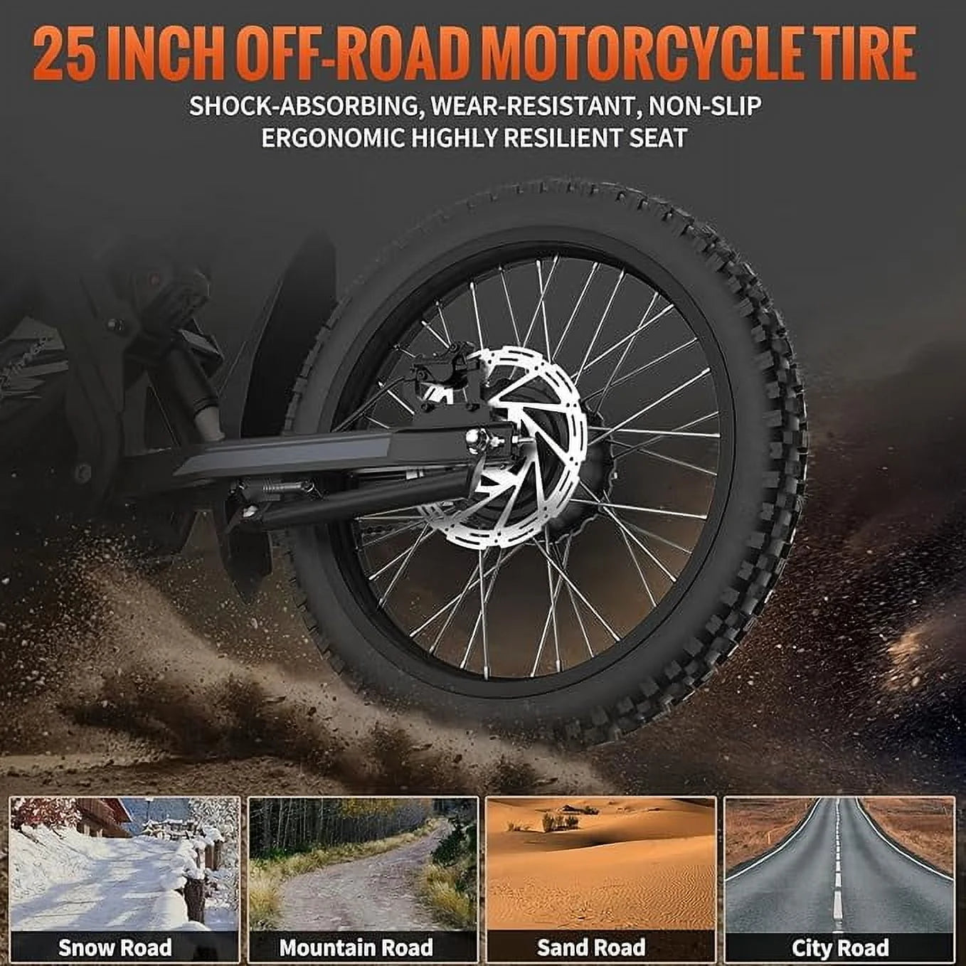 2000W Electric Dirt Bike for Adults Ridingtimes GT73 UL2849, Brushless Hub Motor - Product image 8