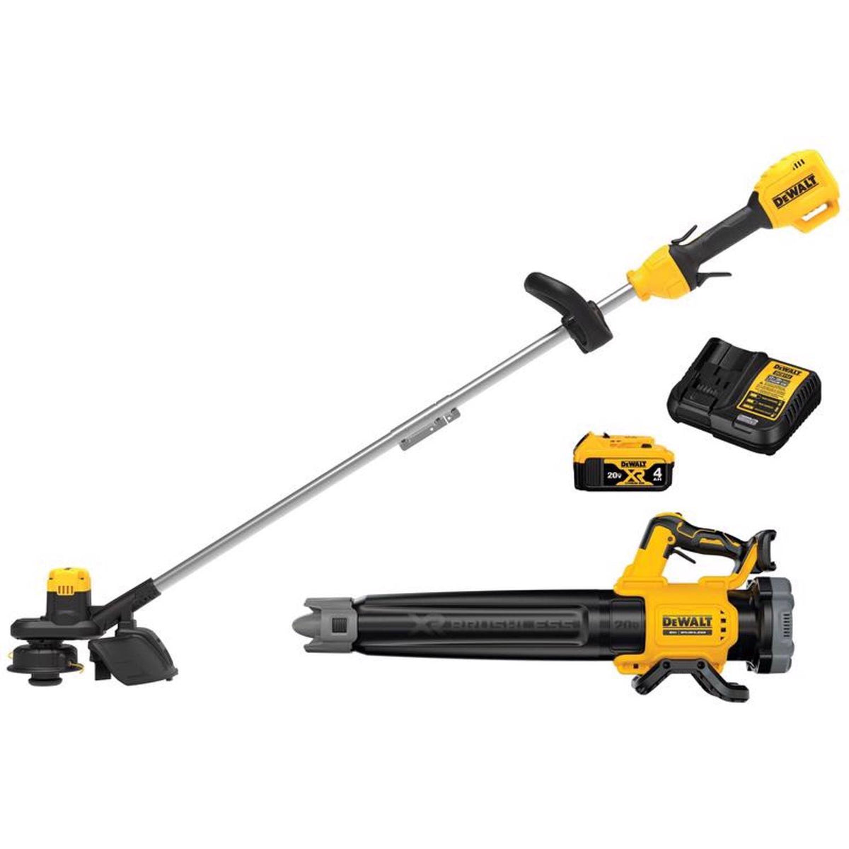 Dewalt Handheld Blower Kit, String Trimmer and Brushless, Combo - Product image 1