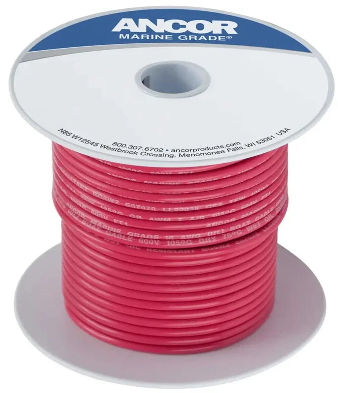 Ancor 108802 25' #10 Red Tinned Copper