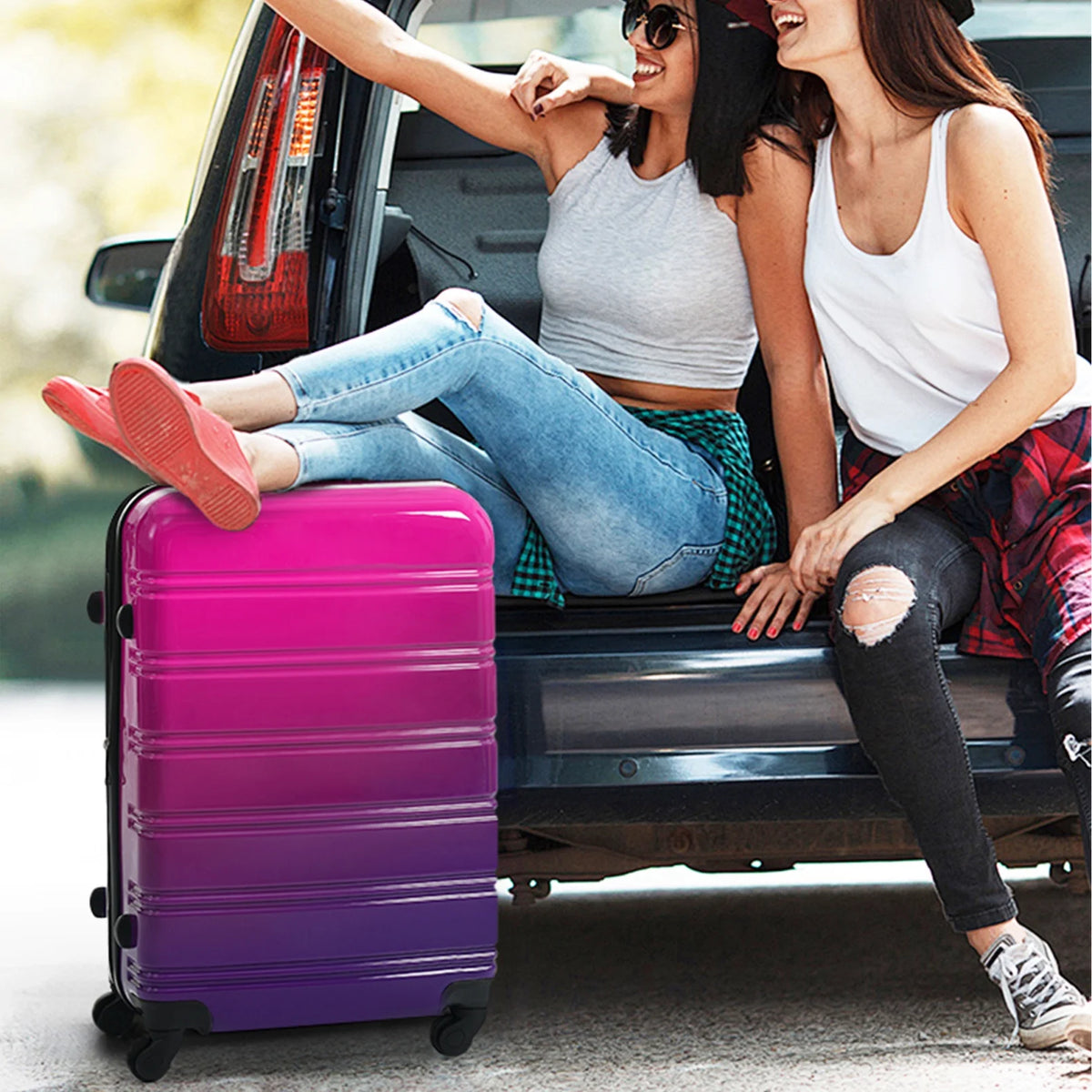 3 Piece Luggage Sets, Hard Shell Suitcase 20/24/28 in with TSA Lock and Spinner Wheels - Product image 2