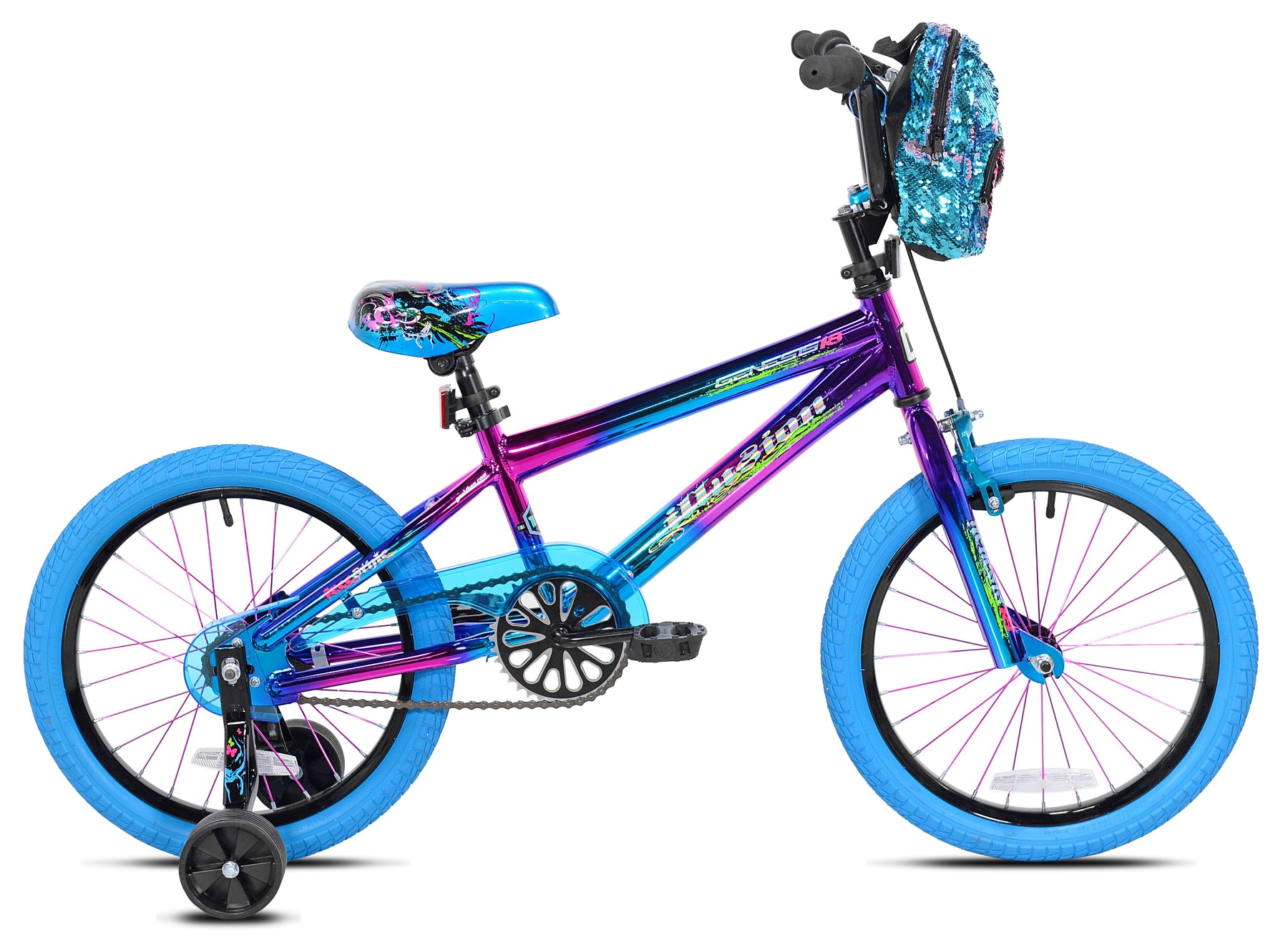 18" Illusion Girl'S Child Bike, Blue/Purple - Product image 2