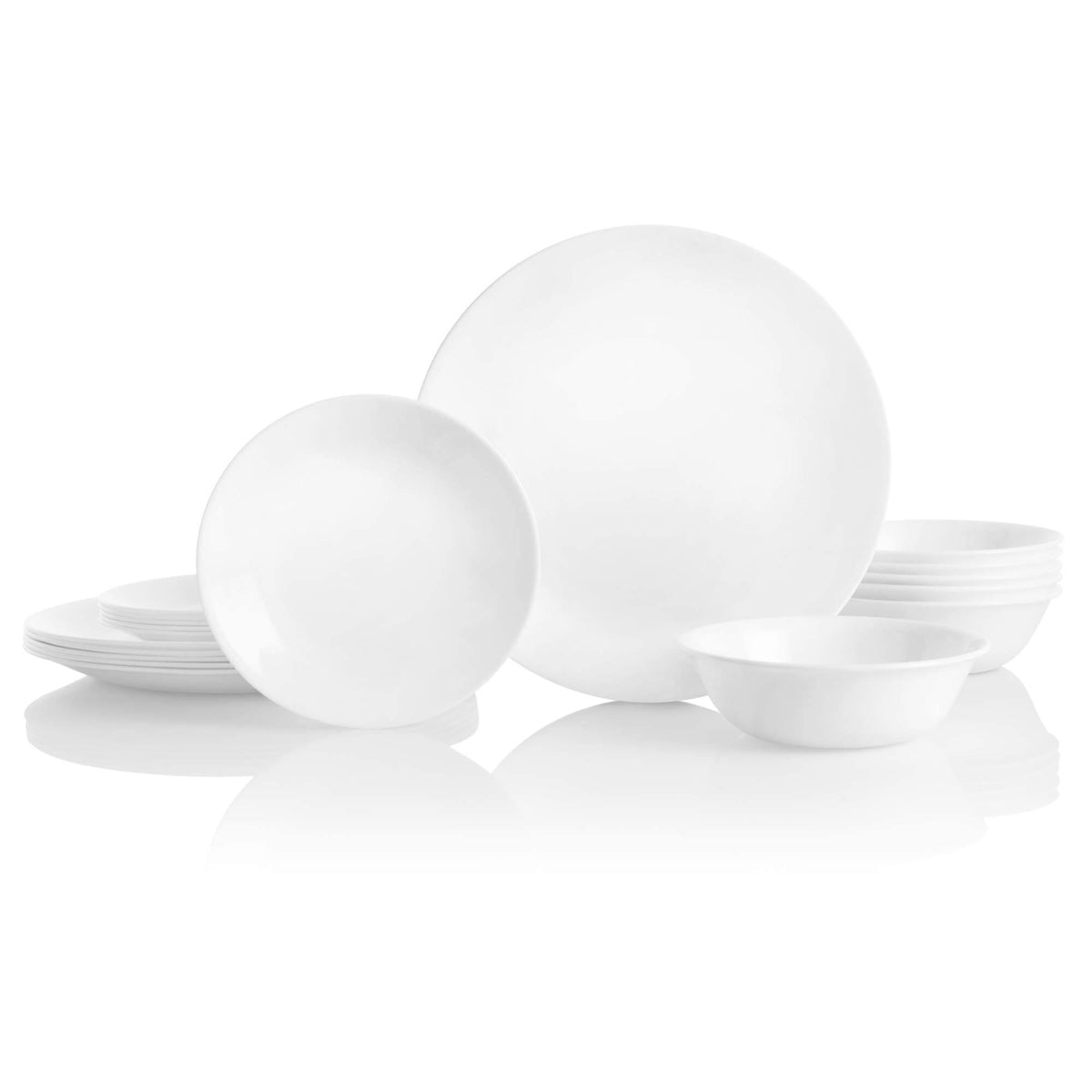 Corelle Vitrelle 18-Piece Service for 6 Dinnerware Set, Triple Layer Glass and Chip Resistant - Product image 1