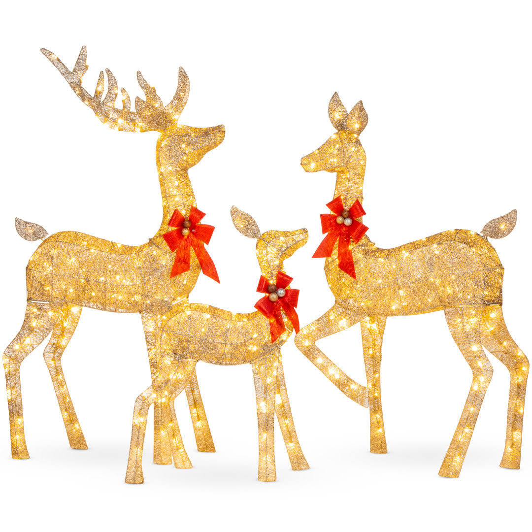 3 Piece Christmas Deer Light Display Set The Holiday Aisle - Product image 1