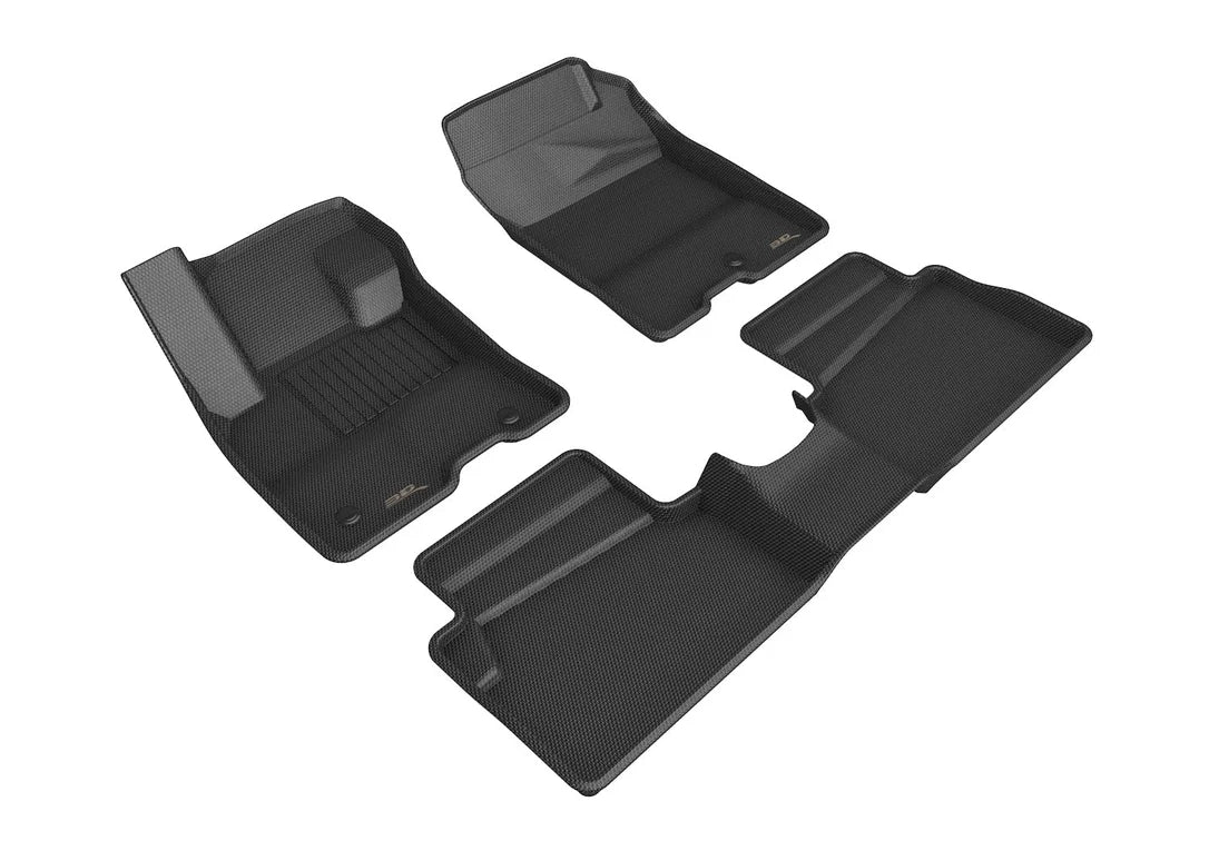 3D MAXpider L1FR14401509 - 2022 Ford Maverick Hybrid Kagu 1st & 2nd Row Floormat - Black
