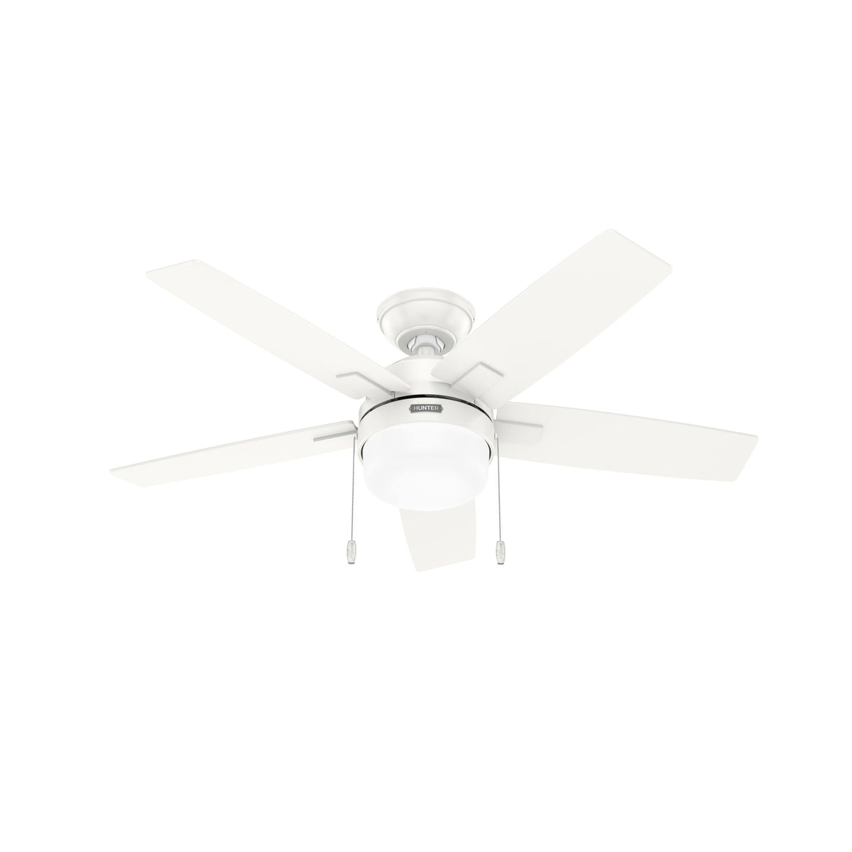 Hunter 52488 44 in. Anisten Fresh White Ceiling Fan with LED Light Kit & Pull Chain - Product image 1