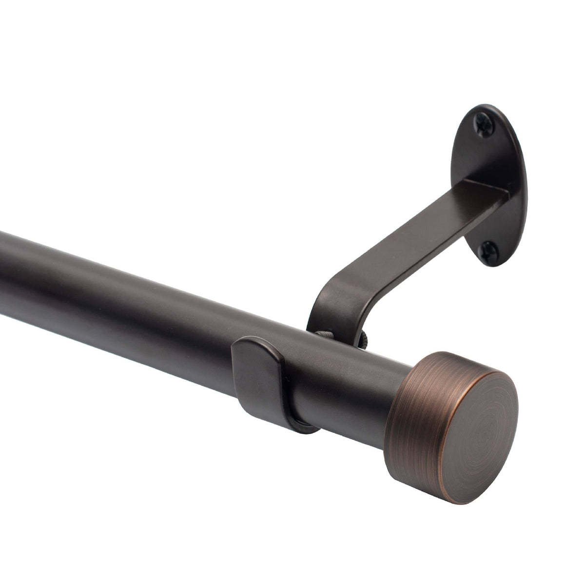 Elrene Home Fashions Serena 1" Window Drapery Single Curtain Rod with Contemporary Cap Finial - Product image 1