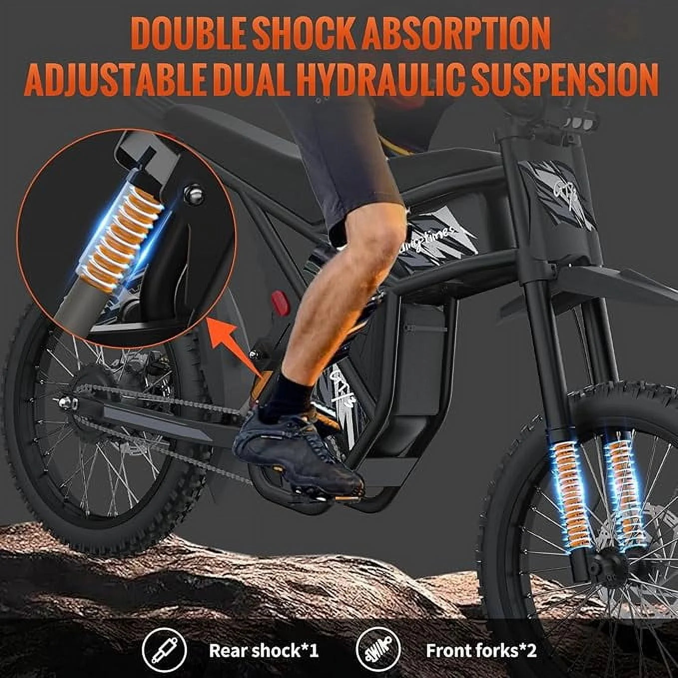 2000W Electric Dirt Bike for Adults Ridingtimes GT73 UL2849, Brushless Hub Motor - Product image 11