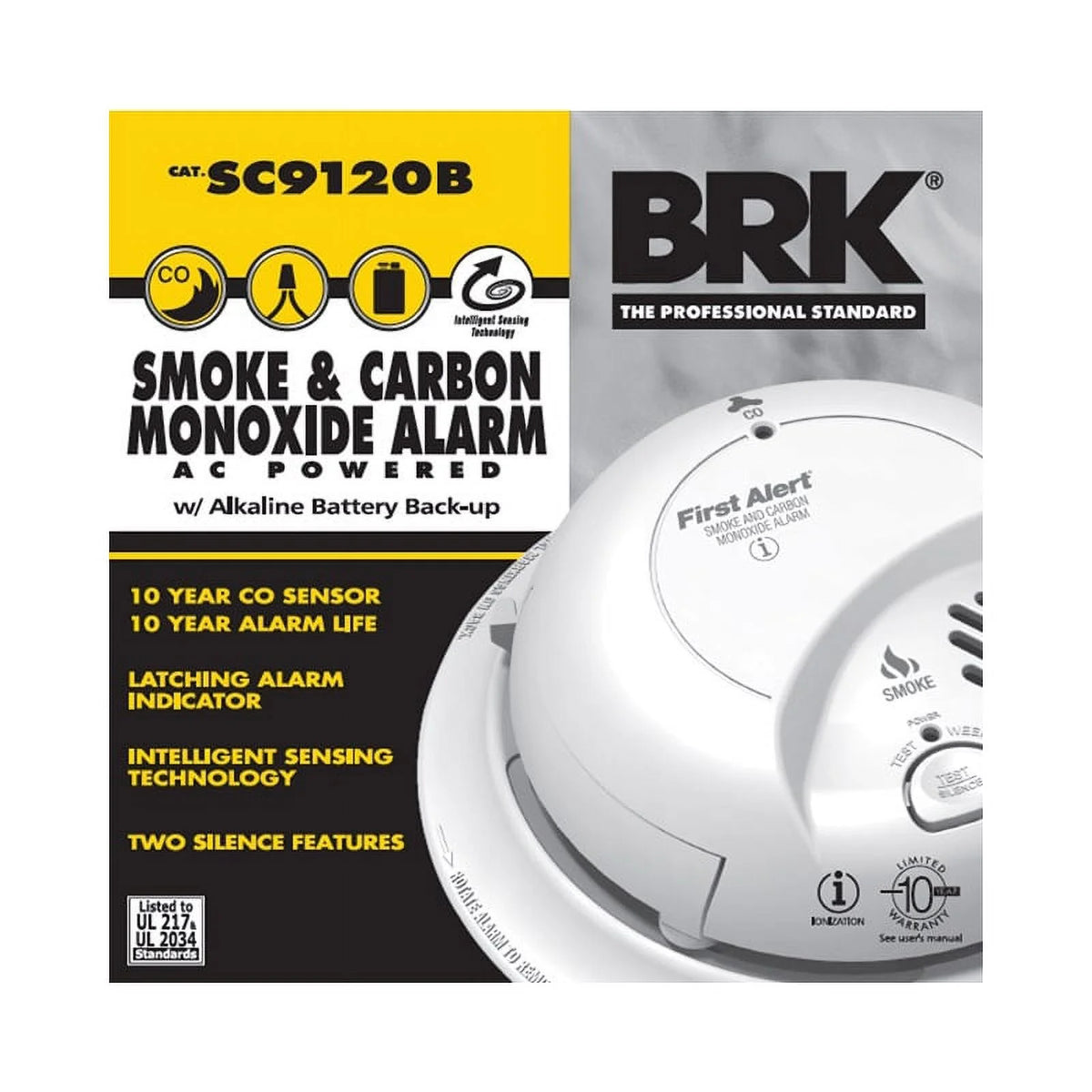 First Alert BRK SC9120B (2 Pack) Smoke & Carbon Monoxide Detector W/ Batt Backup - Product image 5