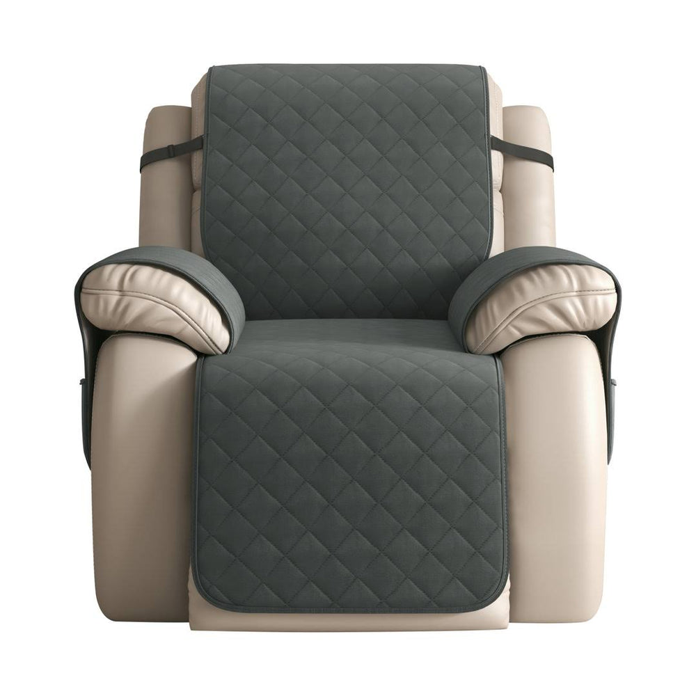 Subrtex Reversible Recliner Chair Cover Washable Furniture Protector(Large, Gray)