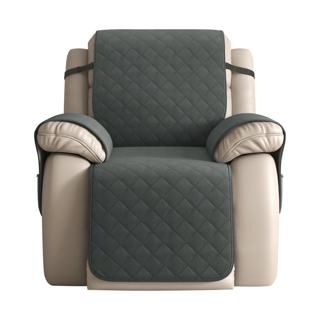 Subrtex Reversible Recliner Chair Cover Washable Furniture Protector(Large, Gray) - Product image 1