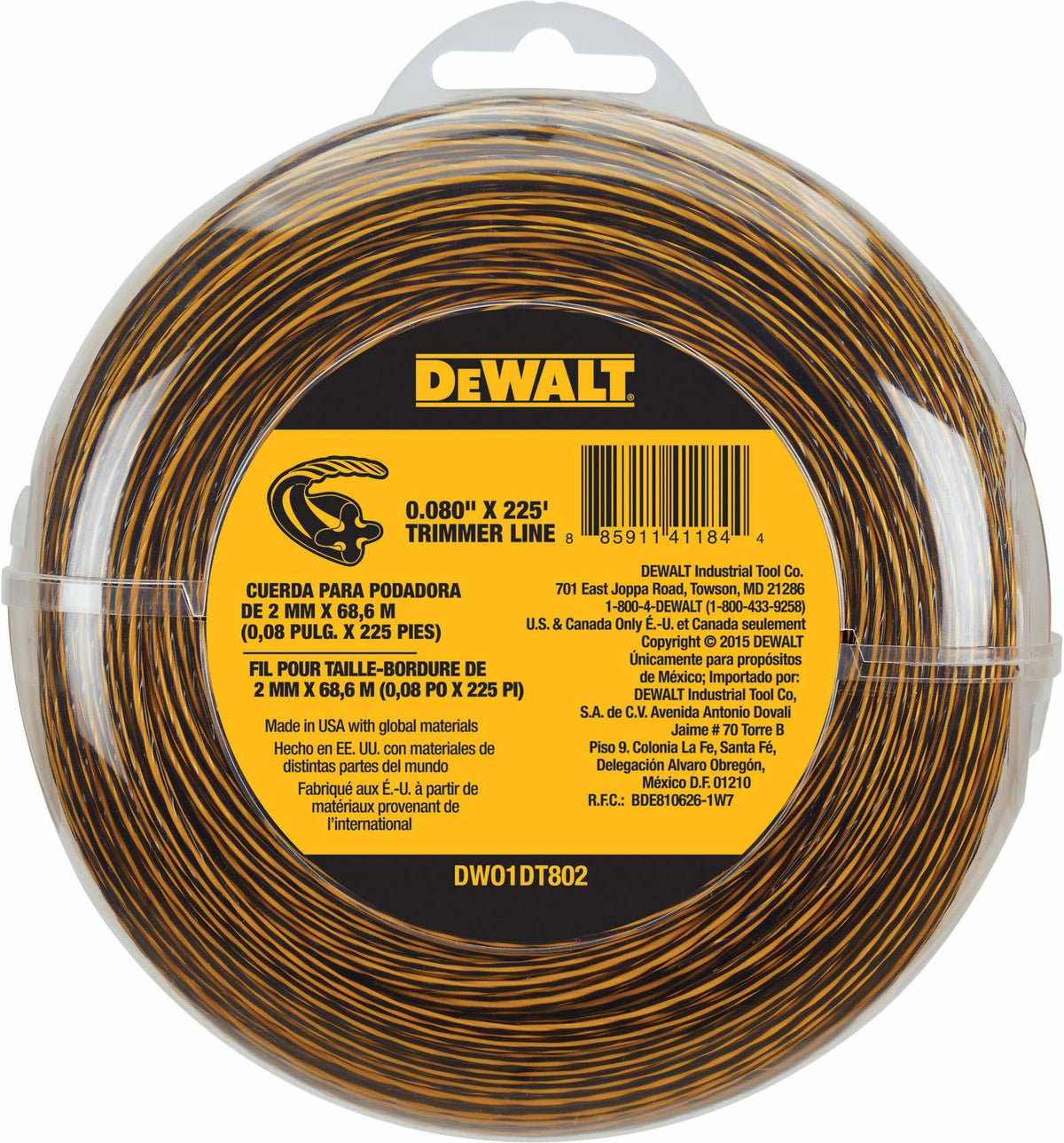 DeWalt - DWO1DT802 - 0.080 in. x 225 ft. Trimmer Line - Product image 1
