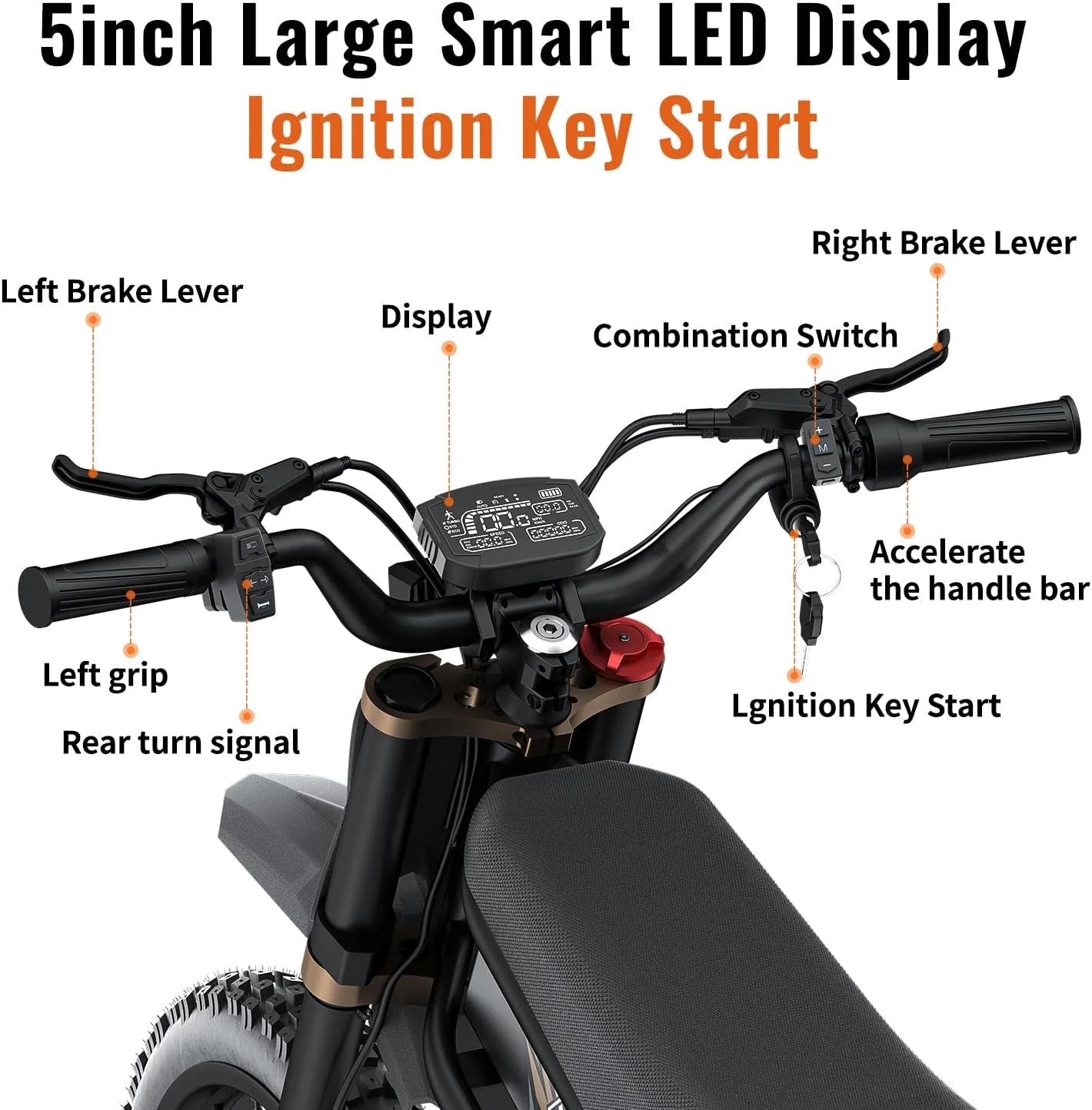 2000W Electric Dirt Bike for Adults Ridingtimes GT73 UL2849, Brushless Hub Motor - Product image 21