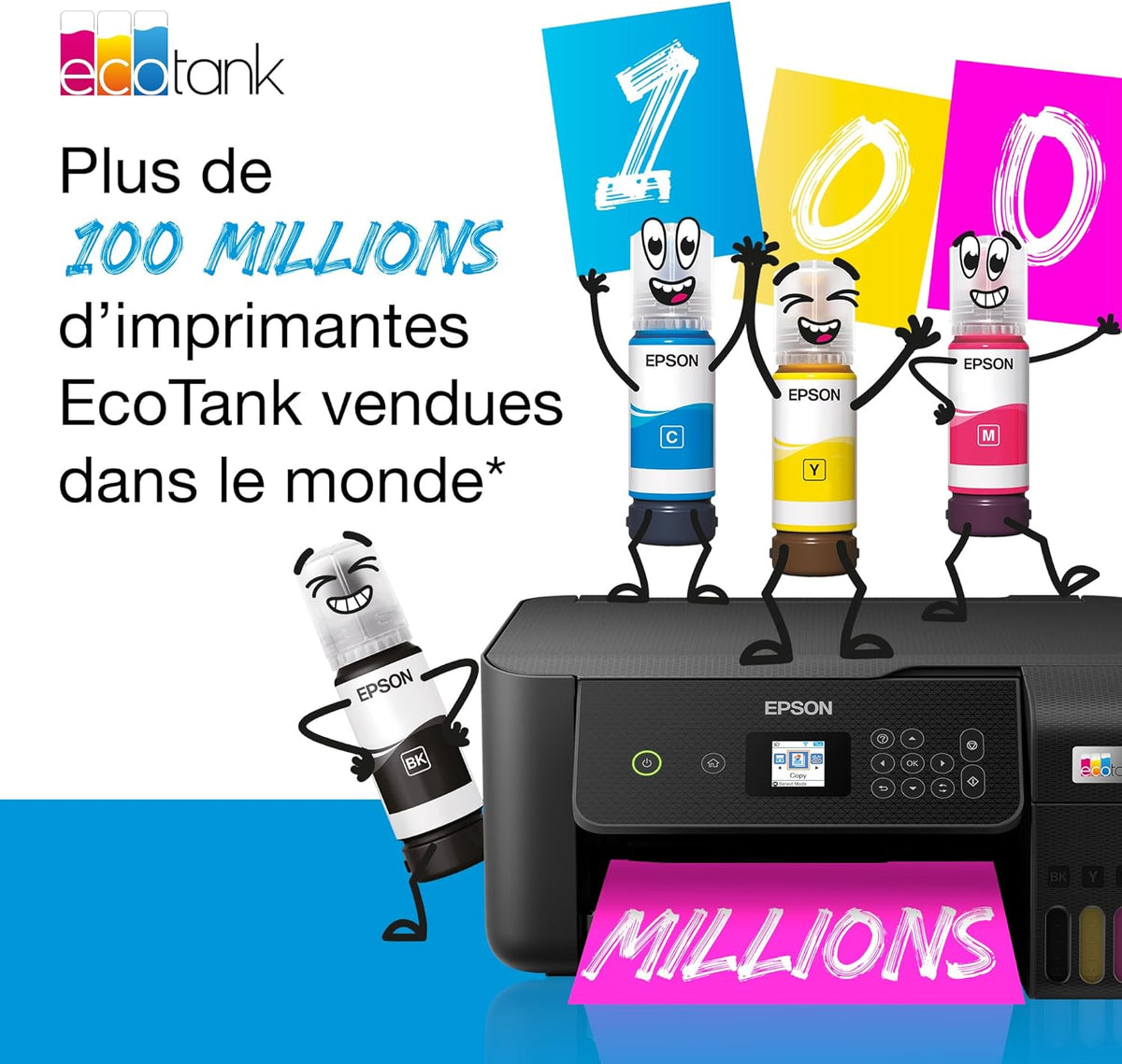 EcoTank ET-4800 Wi-Fi A4 multifunction printer equipped with ink tanks, with up to 3 years of ink included