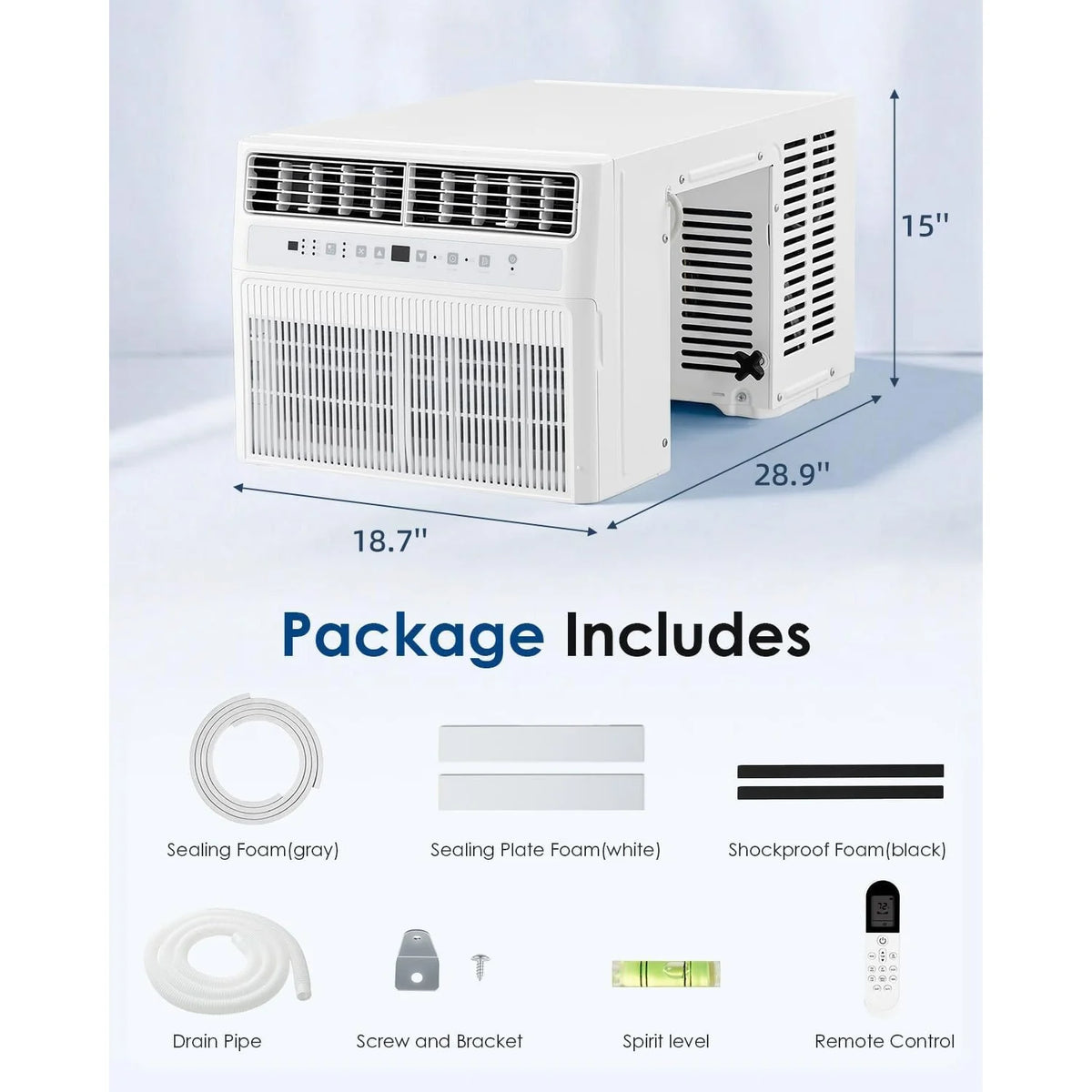 AECOJOY U-Shaped Window Air Conditioner 12, 000 BTU AC Unit with Full Window View, Cools 350 Sq. Ft - Product image 2