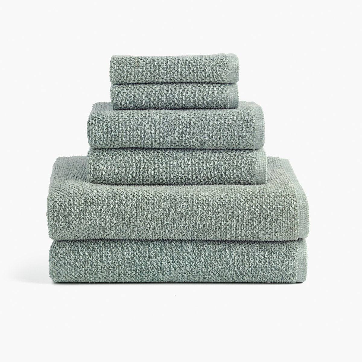 Under The Canopy Textured Organic Cotton Towel textured_Lichen / Bath Sheet - Product image 1