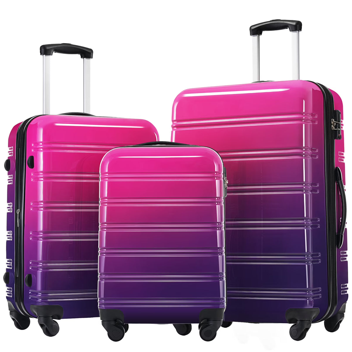 3 Piece Luggage Sets, Hard Shell Suitcase 20/24/28 in with TSA Lock and Spinner Wheels - Product image 1