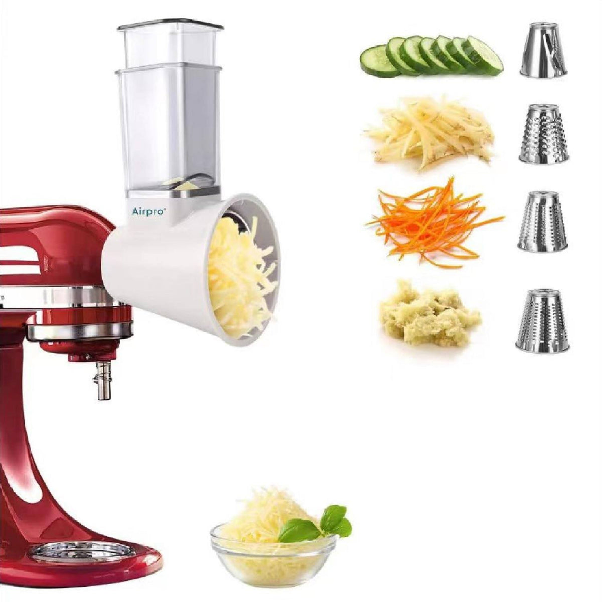 Slicer/Shredder Attachments for KitchenAid Stand Mixers, Food Slicers Cheese Grater Attachment - Product image 1