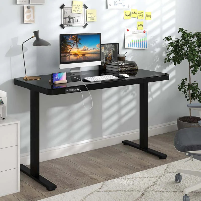 48" x 24" Electric Standing Desk with Drawer, Tempered Glass Top, Memory Positions & USB Type-C Outlets - Product image 11