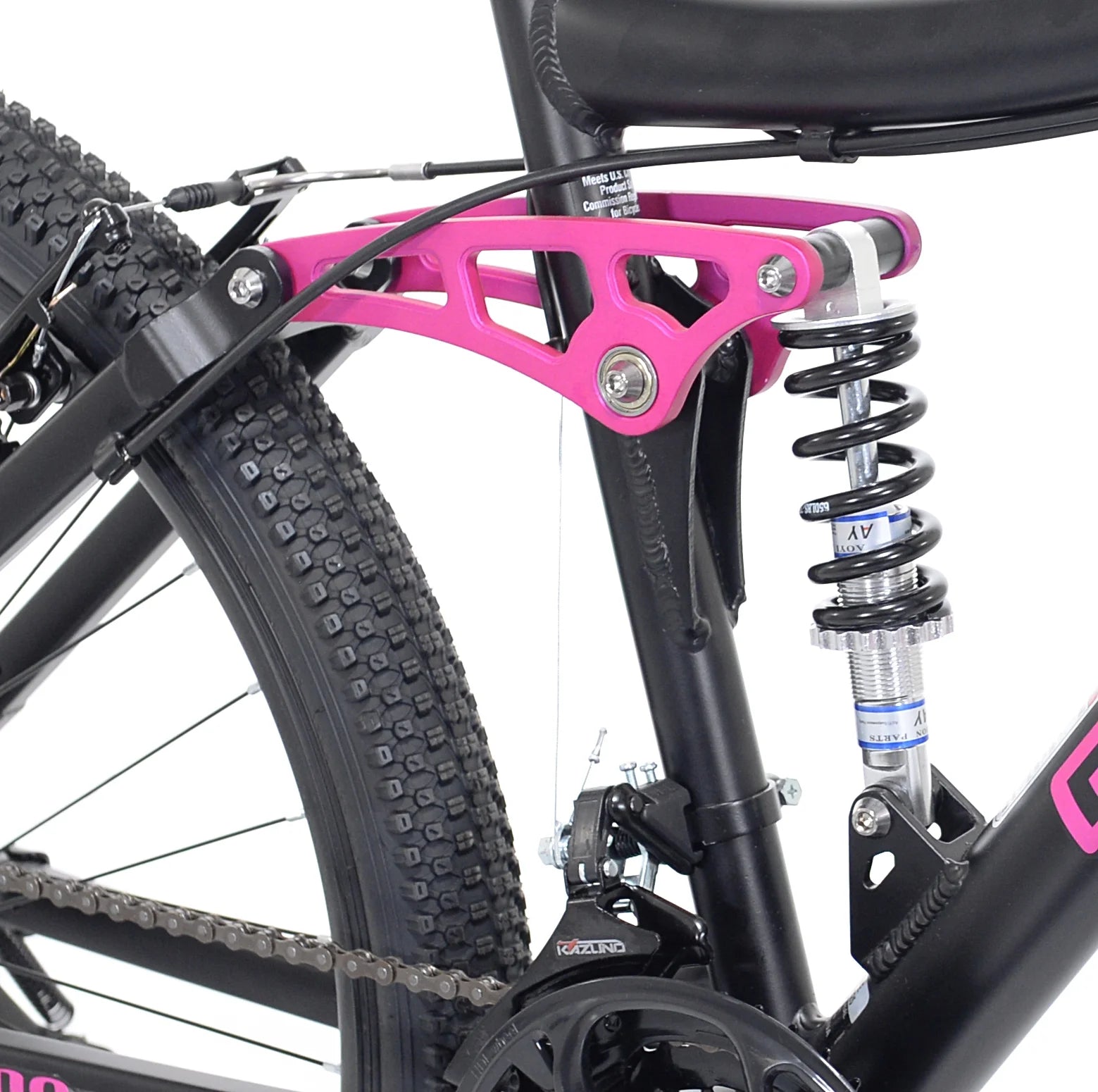 Kent Genesis Maeve Mountain Bike, 26" Wheels, Adults Ages 13+, Black and Pink - Product image 6
