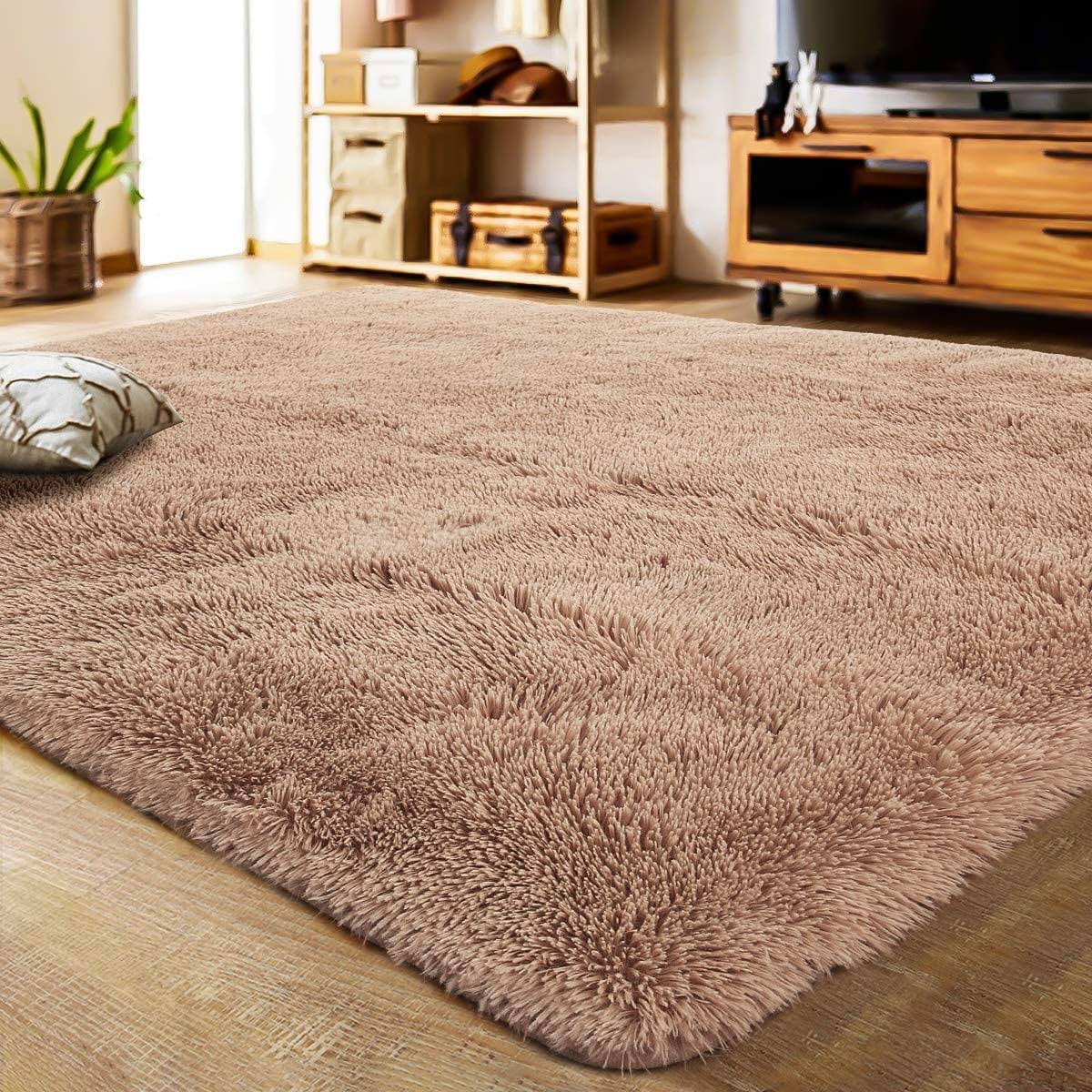 Noahas Soft Fluffy Area Rug for Living Room Bedroom Shaggy Accent Carpets for Kids Girls Rooms Pink - Product image 1
