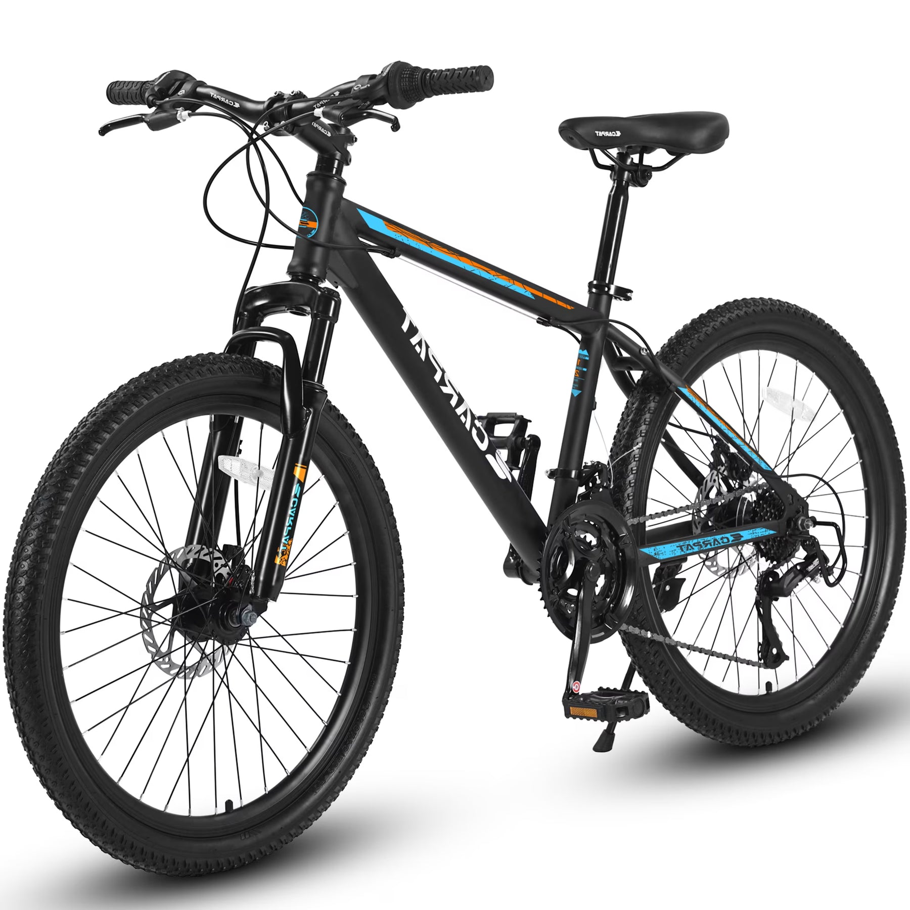 26 in Mountain Bike for Men, Adult Mountain Bike with Shimano 21 Speed & Disc Brakes, Black Orange - Product image 3