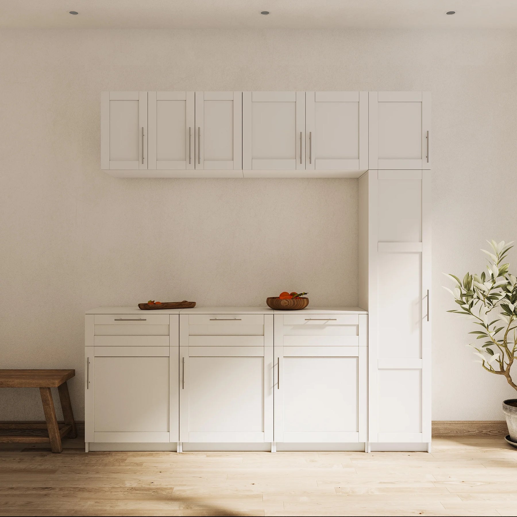Slim Tall Storage Cabinet, Pantry Cabinet with Doors Shelves Small Space for Kitchen Living Room Bathroom - Product image 28