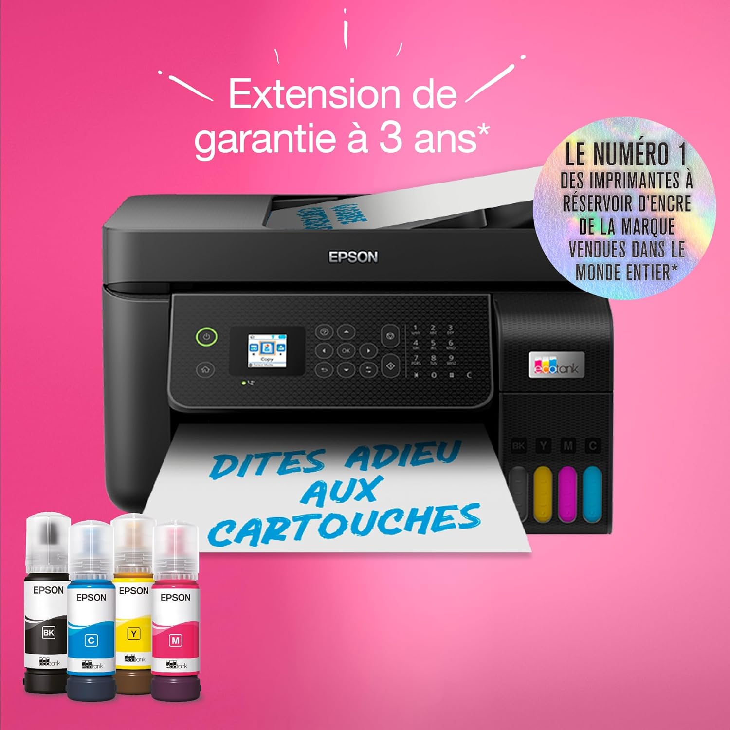 EcoTank ET-4800 Wi-Fi A4 multifunction printer equipped with ink tanks, with up to 3 years of ink included