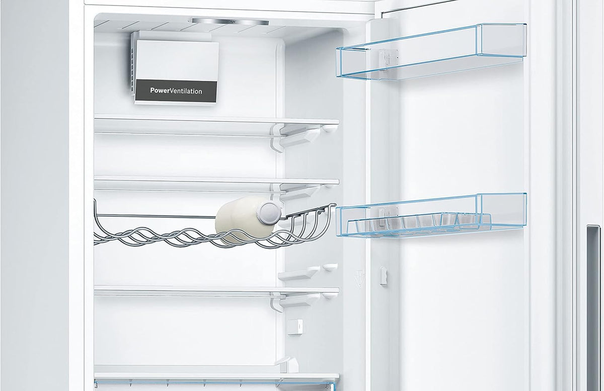 Bosch KGV33VWEAS, Series 4, Fridge freezer, Freestanding, 176 x 60 cm, 195 L / 94 L, White
