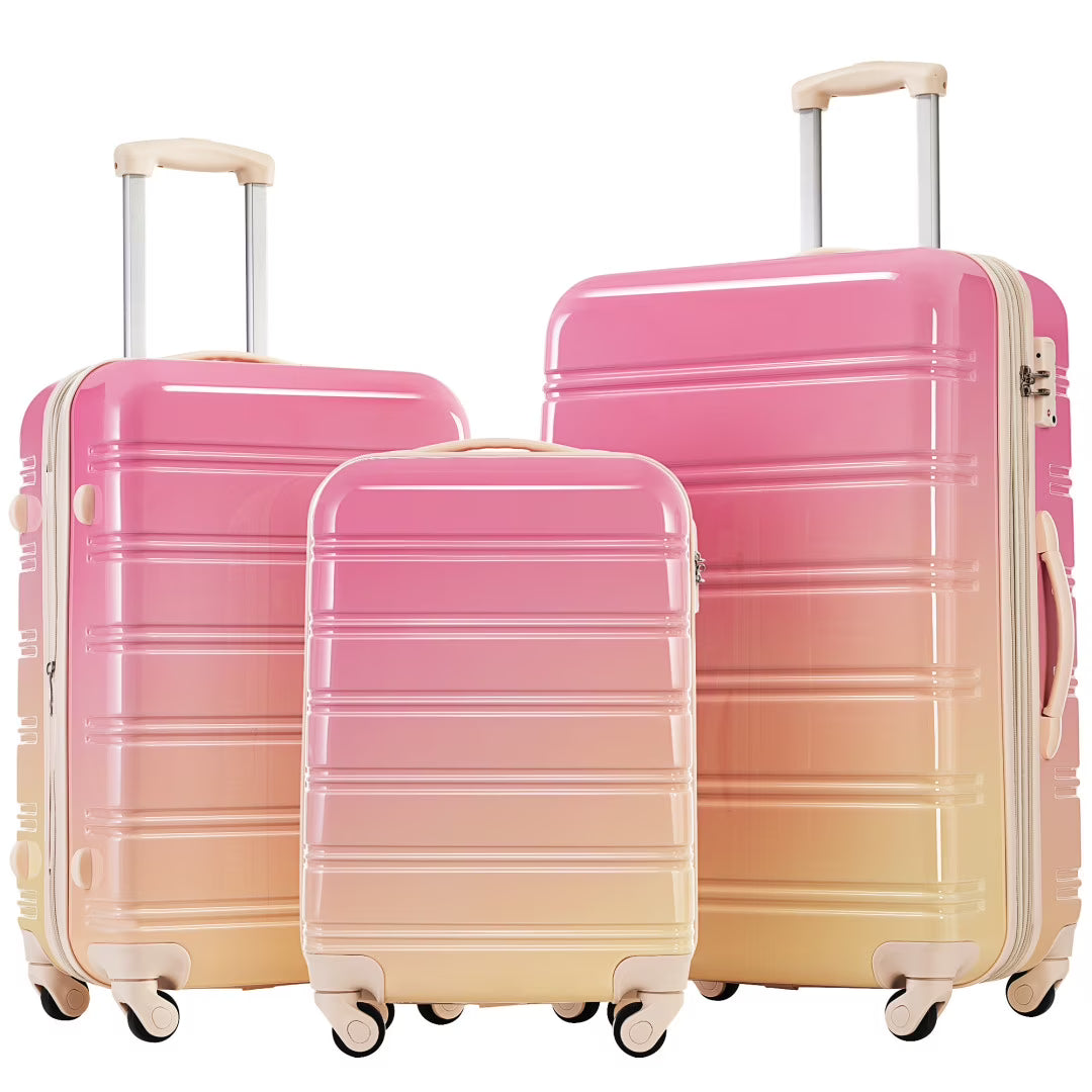 3 Piece Luggage Sets, Hard Shell Suitcase 20/24/28 in with TSA Lock and Spinner Wheels - Product image 3