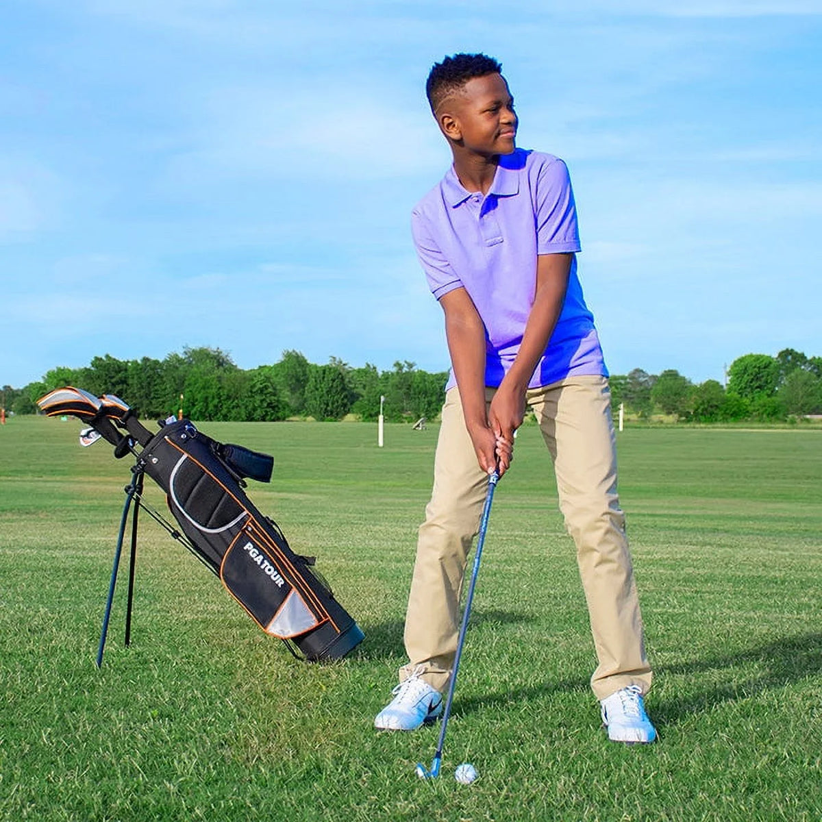 PGA Tour Right - Handed 10 Piece Kids Golf Club Stand Bag Set; Player Height 4'8 - 5'2", Ages 8 - 12 - Product image 17