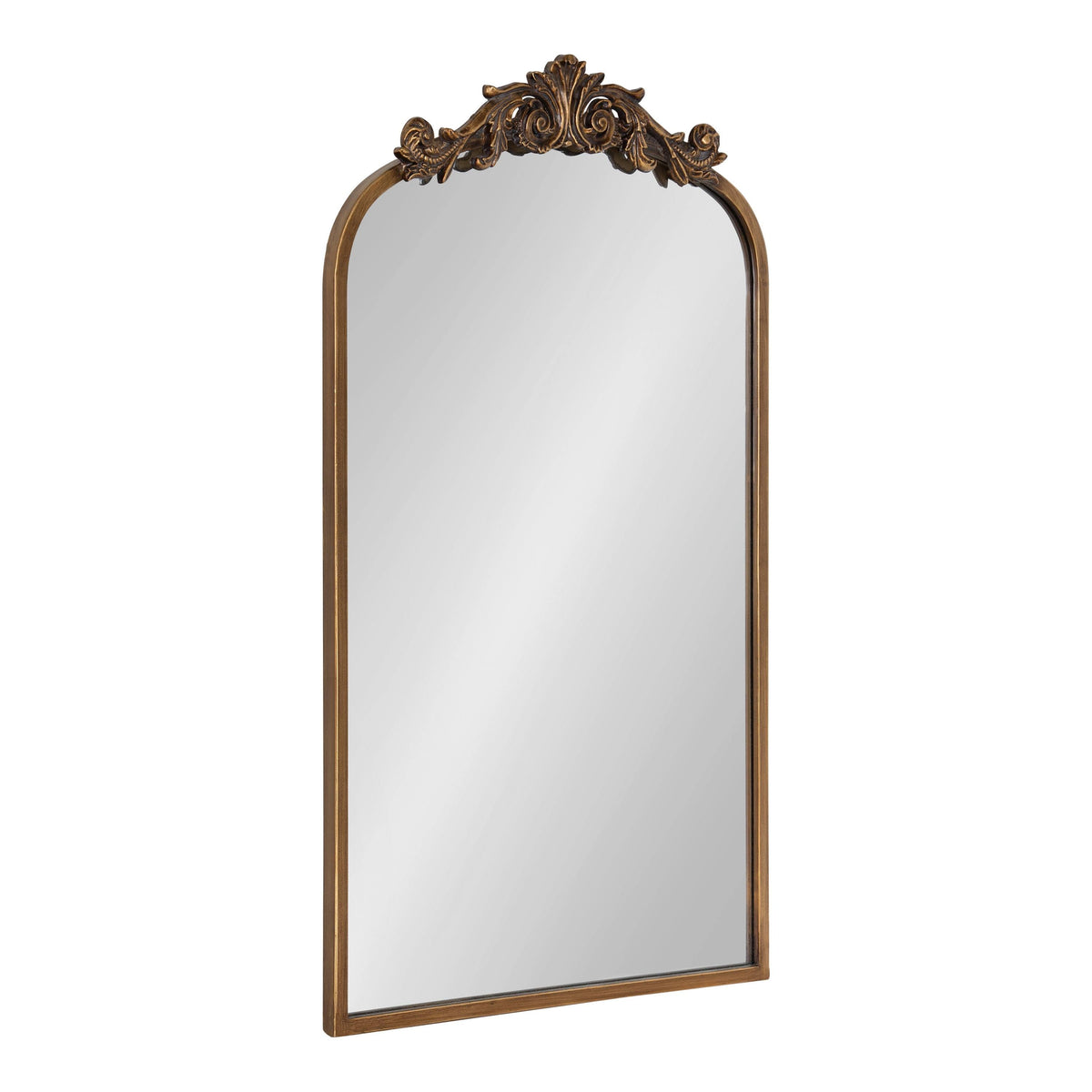 Kate and Laurel Arendahl Traditional Arch Mirror, 19 inch x 30.75 inch , Gold, Baroque Inspired Wall Decor