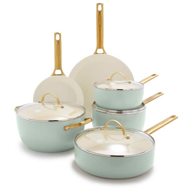 Reserve 10-Piece Hard Anodized Aluminum Ceramic Nonstick Cookware Pots and Pans Set in Julep - Product image 1
