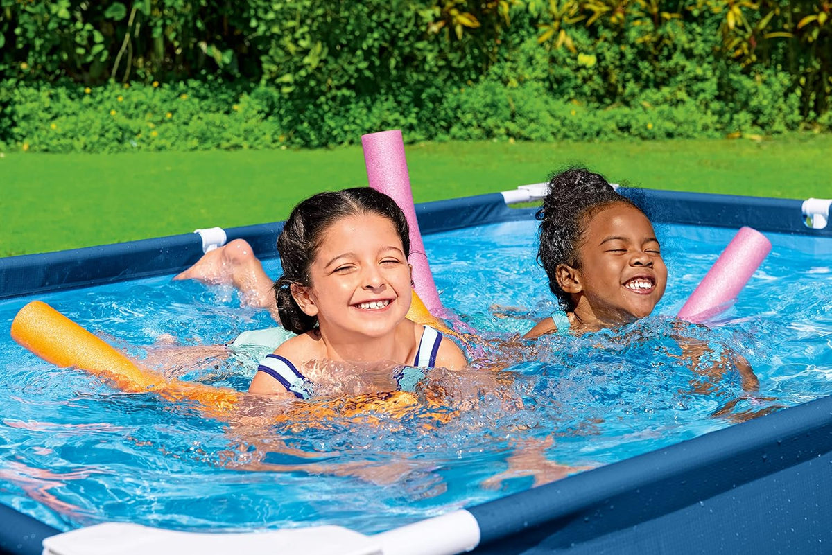 Steel Pro Rectangular Above Ground Swimming Pool 2.59 m x 1.70 m x 61 cm, Blue