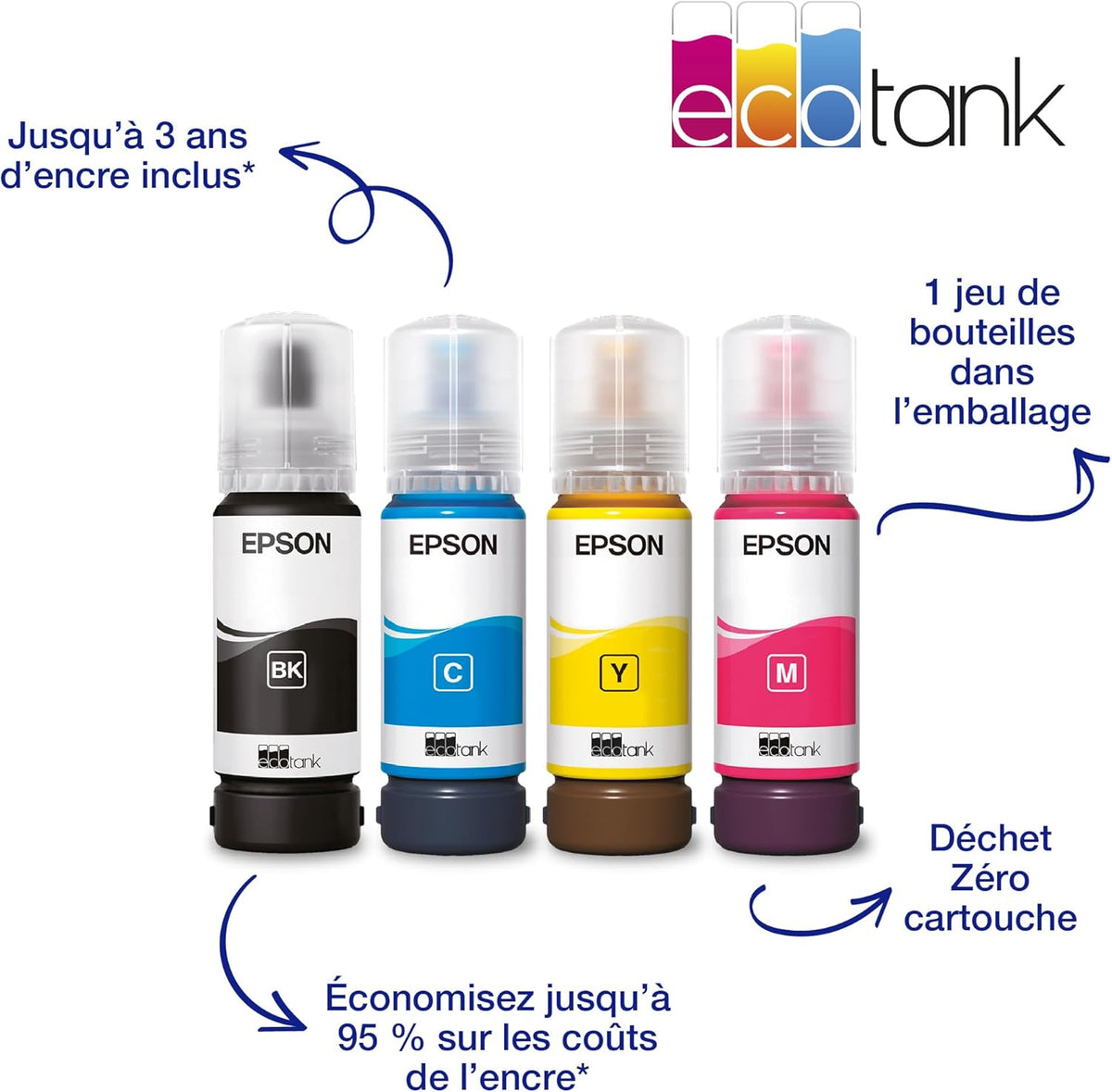 EcoTank ET-4800 Wi-Fi A4 multifunction printer equipped with ink tanks, with up to 3 years of ink included