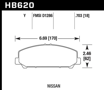 Hawk Performance HB620 Series Brake Pad