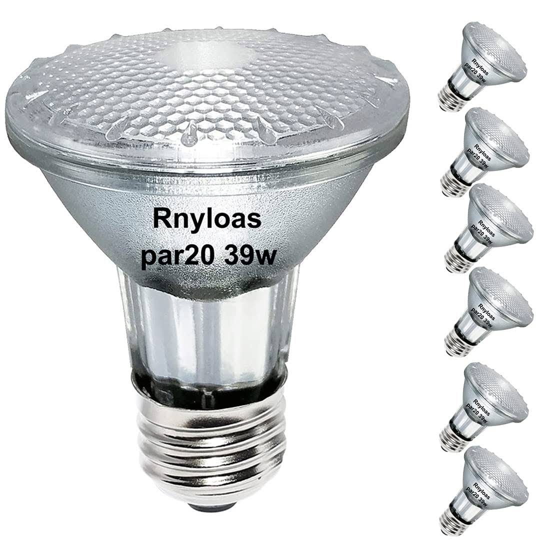 H&Z PAR20 Flood 39W 120V 480 Lumens, High Output 6 Pack 39W PAR20 Halogen Bulb (equivalent PAR20 50W - Product image 1
