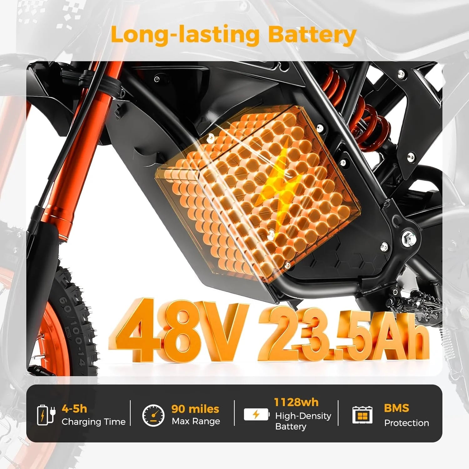2000W Electric Dirt Bike for Adults Ridingtimes GT73 UL2849, Brushless Hub Motor - Product image 12
