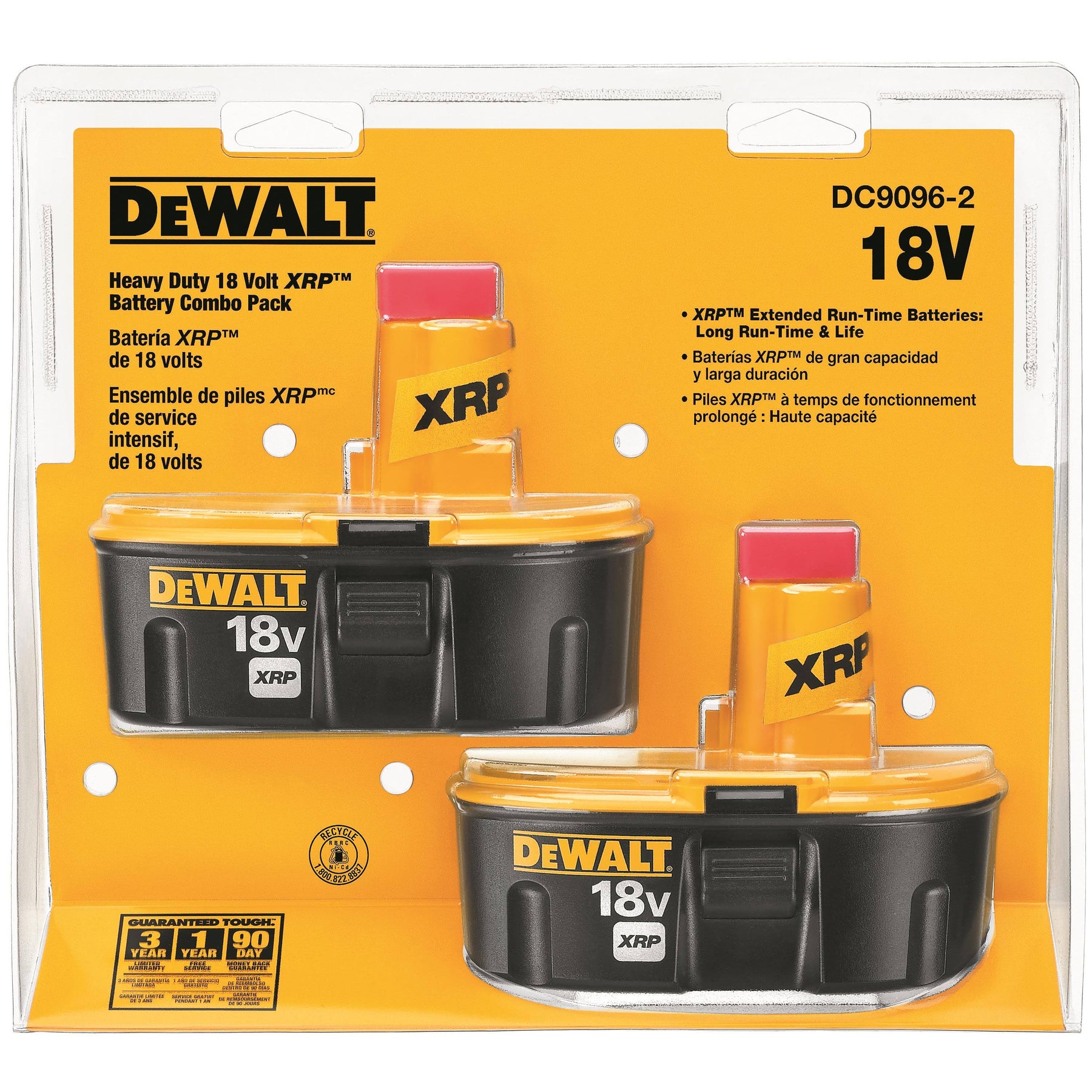 DEWALT 18-Volt xRP NiCd Extended Runtime Pack 2.4 Ah Battery (2-Pack) - Product image 1